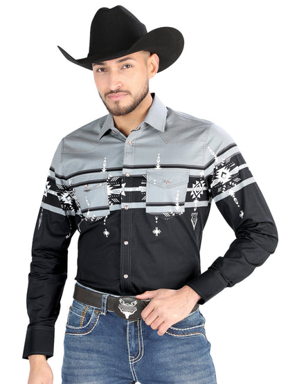 The Everyday Western Shirt — Black & Gray (No. 44452)