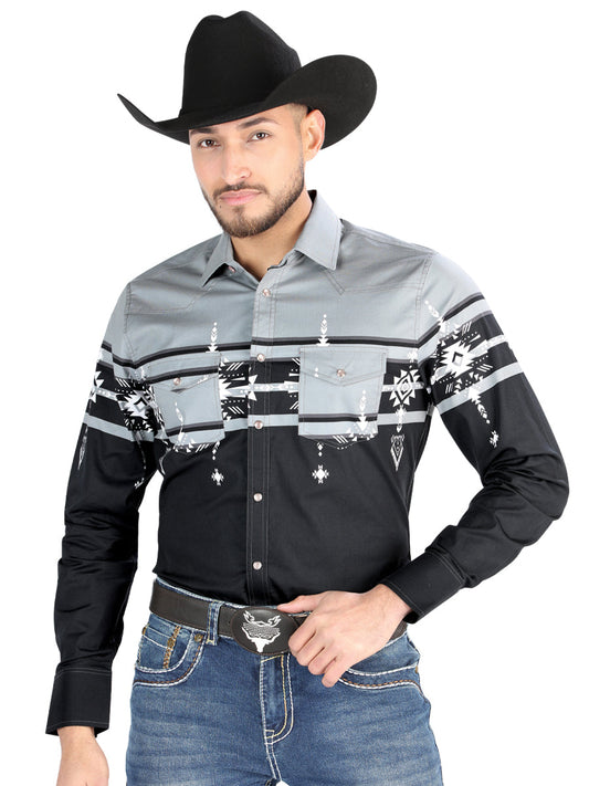 The Everyday Western Shirt — Black & Gray (No. 44452)