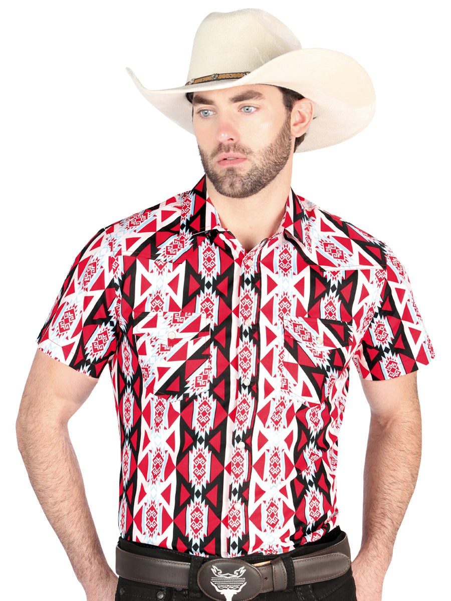The Ranch Western Shirt — Burgundy (No. 44458)
