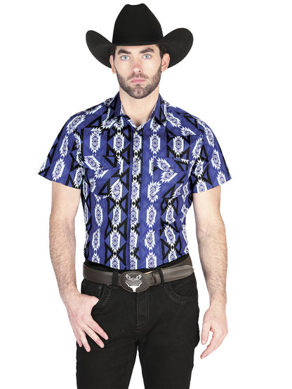 The Ranch Western Shirt — Blue (No. 44460)