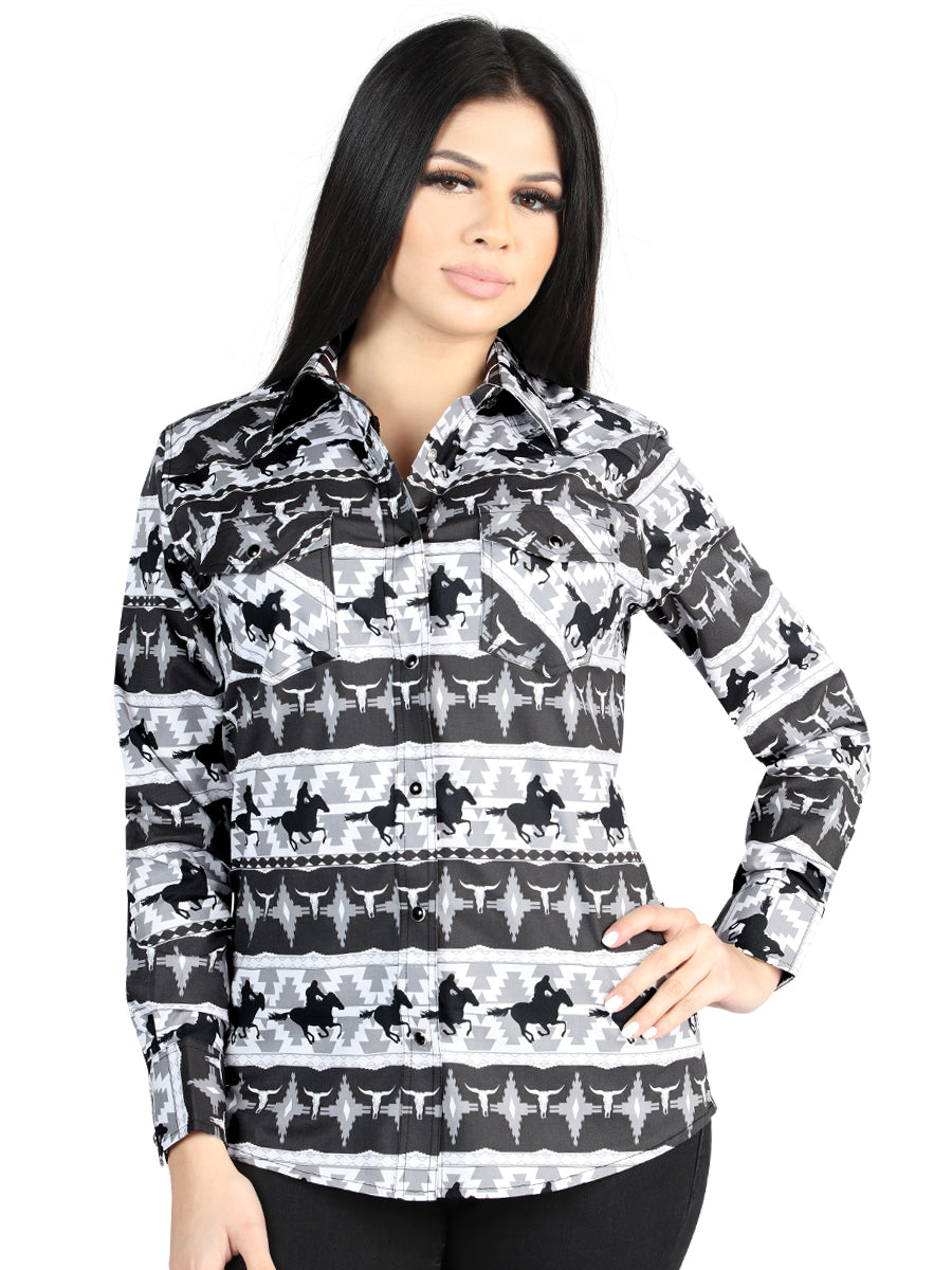 The Women's Everyday Western Shirt — Black (No. 44479)