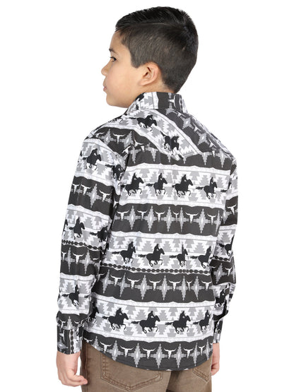 The Kids' Everyday Western Shirt — Black (No. 44495)