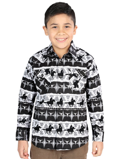 The Kids' Everyday Western Shirt — Black (No. 44495)