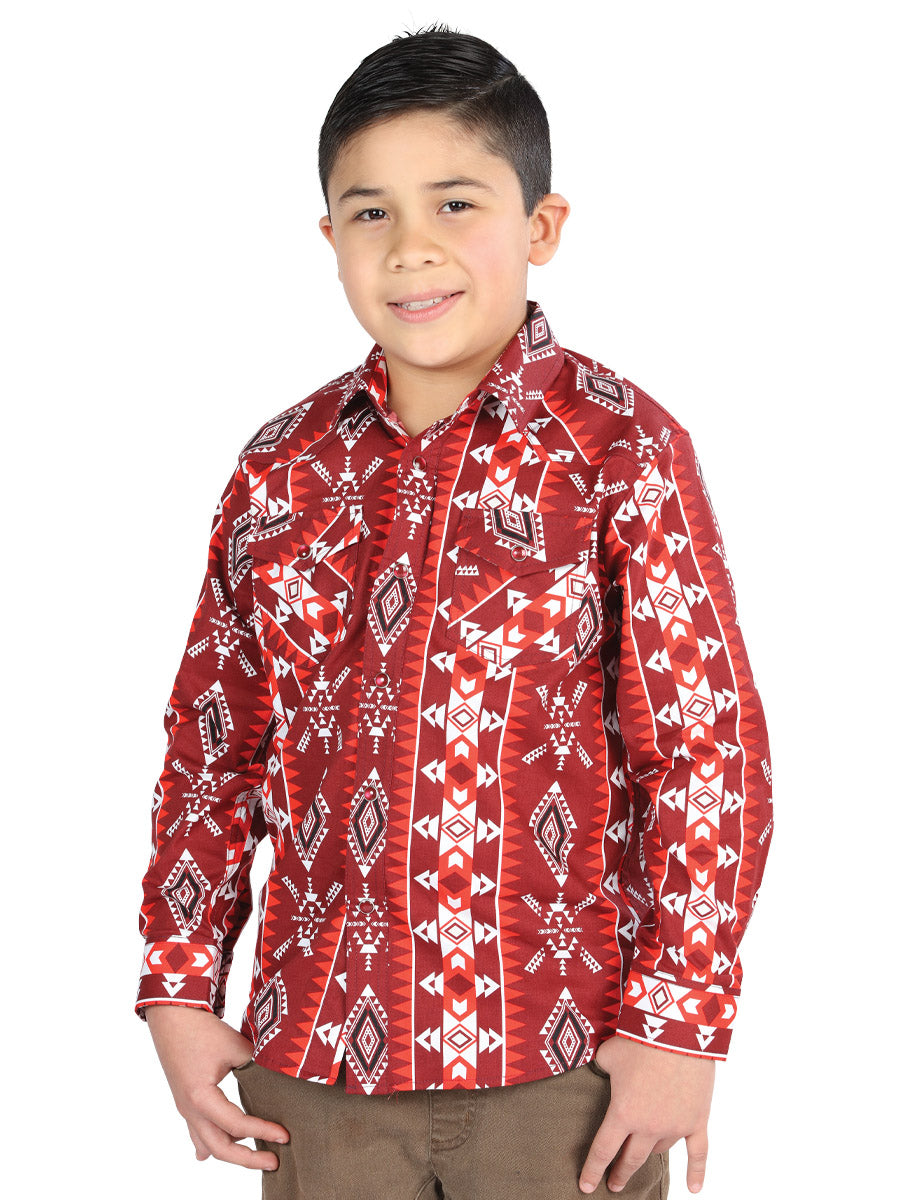 The Kids' Everyday Western Shirt — Red (No. 44510)