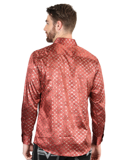 The Everyday Western Shirt — Burgundy & Gold (No. 44546)