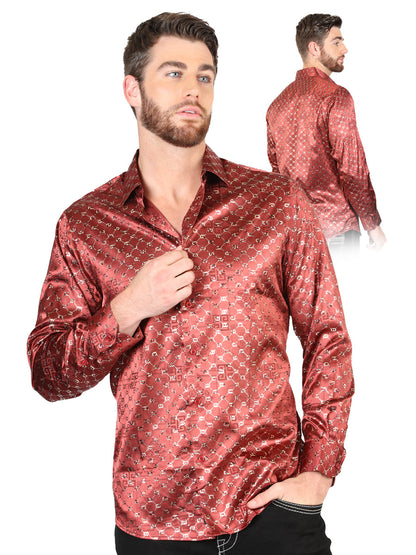 The Everyday Western Shirt — Burgundy & Gold (No. 44546)