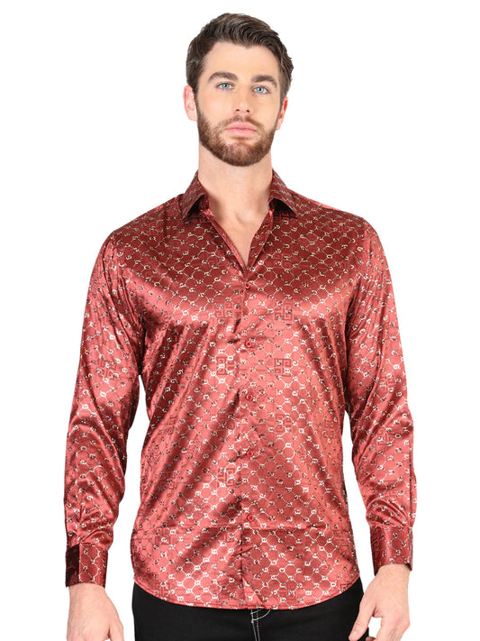 The Everyday Western Shirt — Burgundy & Gold (No. 44546)