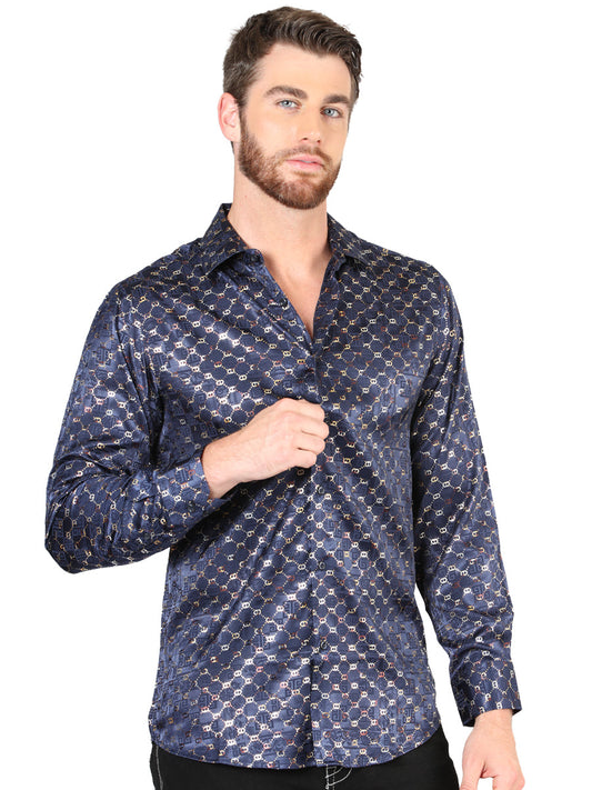 The Everyday Western Shirt — Navy & Gold (No. 44548)