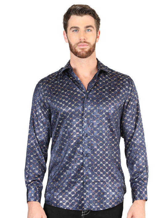 The Everyday Western Shirt — Navy & Gold (No. 44548)