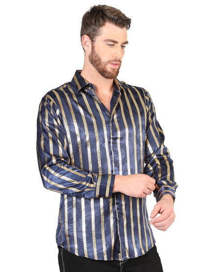 The Everyday Western Shirt — Navy & Gold (No. 44553)