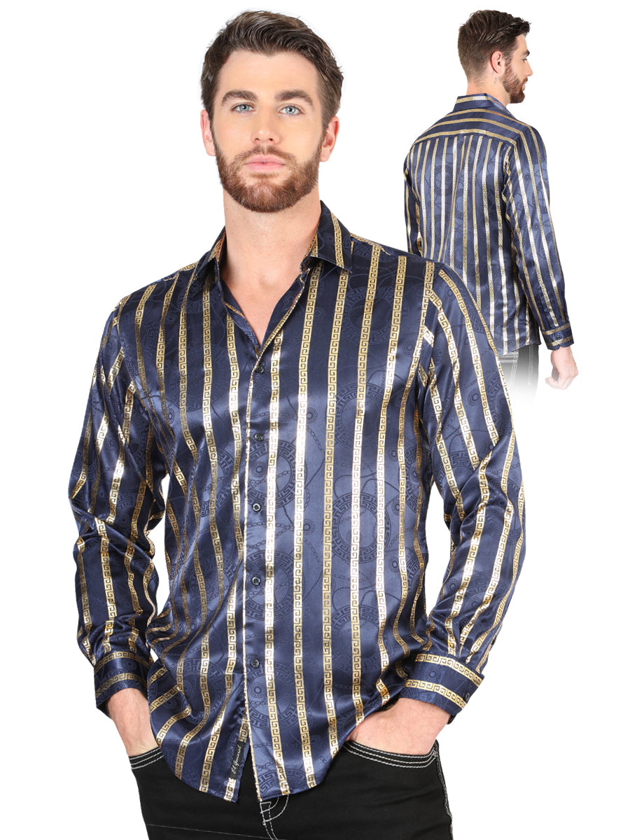 The Everyday Western Shirt — Navy & Gold (No. 44553)