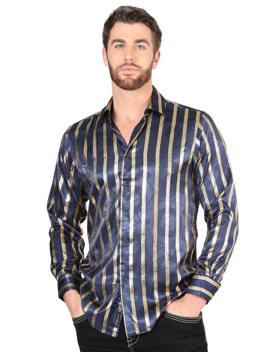 The Everyday Western Shirt — Navy & Gold (No. 44553)