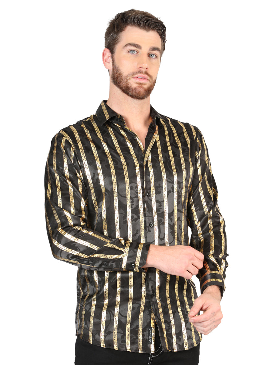 The Everyday Western Shirt — Black & Gold (No. 44554)
