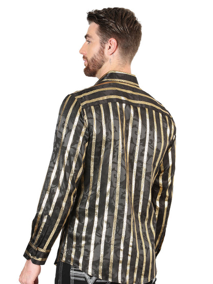 The Everyday Western Shirt — Black & Gold (No. 44554)
