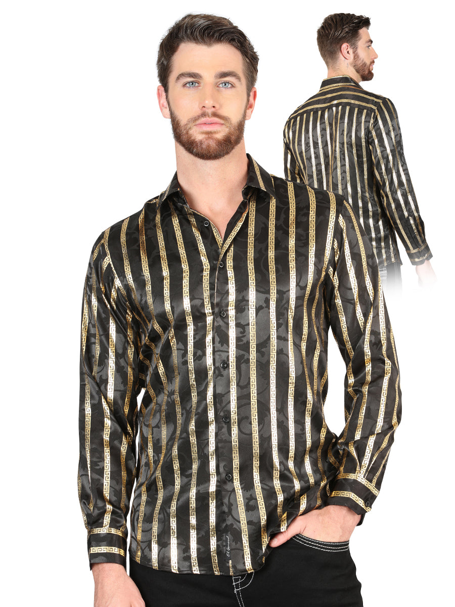The Everyday Western Shirt — Black & Gold (No. 44554)