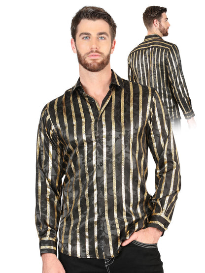 The Everyday Western Shirt — Black & Gold (No. 44554)