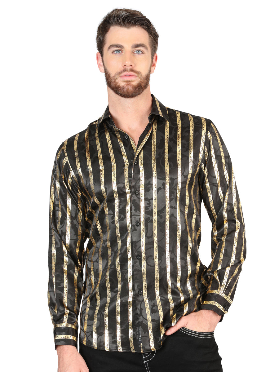The Everyday Western Shirt — Black & Gold (No. 44554)