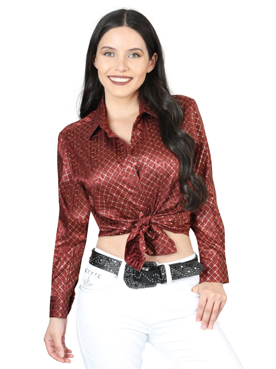 The Women's Everyday Western Shirt — Burgundy (No. 44561)