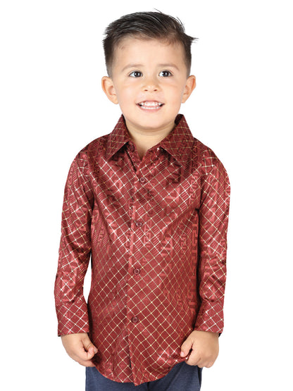 The Kids' Everyday Western Shirt — Burgundy (No. 44570)