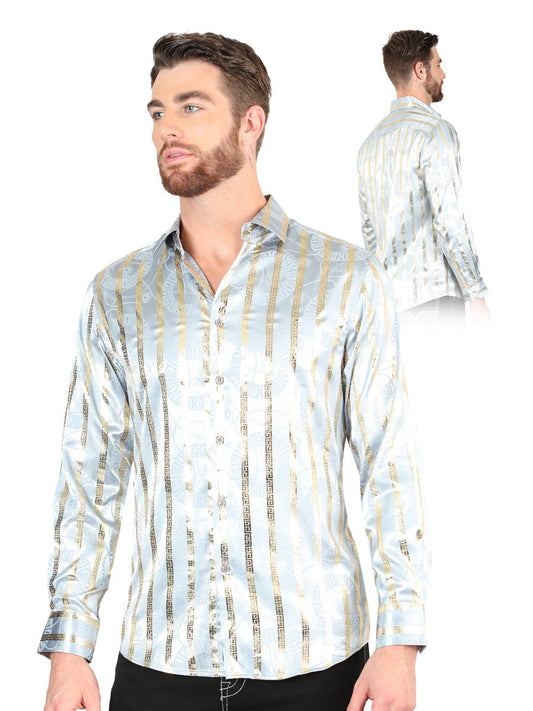 The Everyday Western Shirt — Gray & Gold (No. 44578)