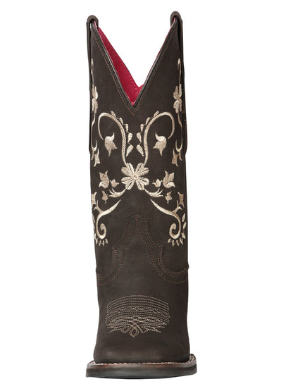 The Women's Rodeo Boot — Brown Nobuck (No. 44642)