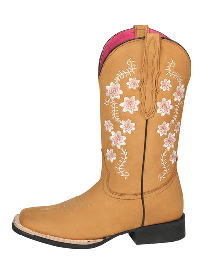 The Women's Rodeo Boot — Peach Nobuck (No. 44644)