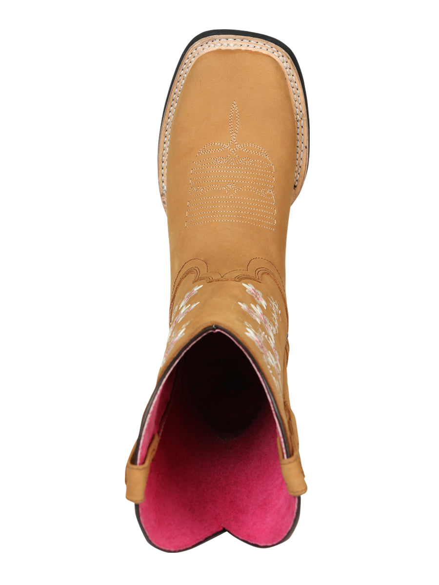 The Women's Rodeo Boot — Peach Nobuck (No. 44644)