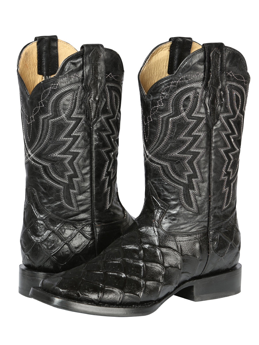 The Rodeo Boot — Pirarucu Print, Black