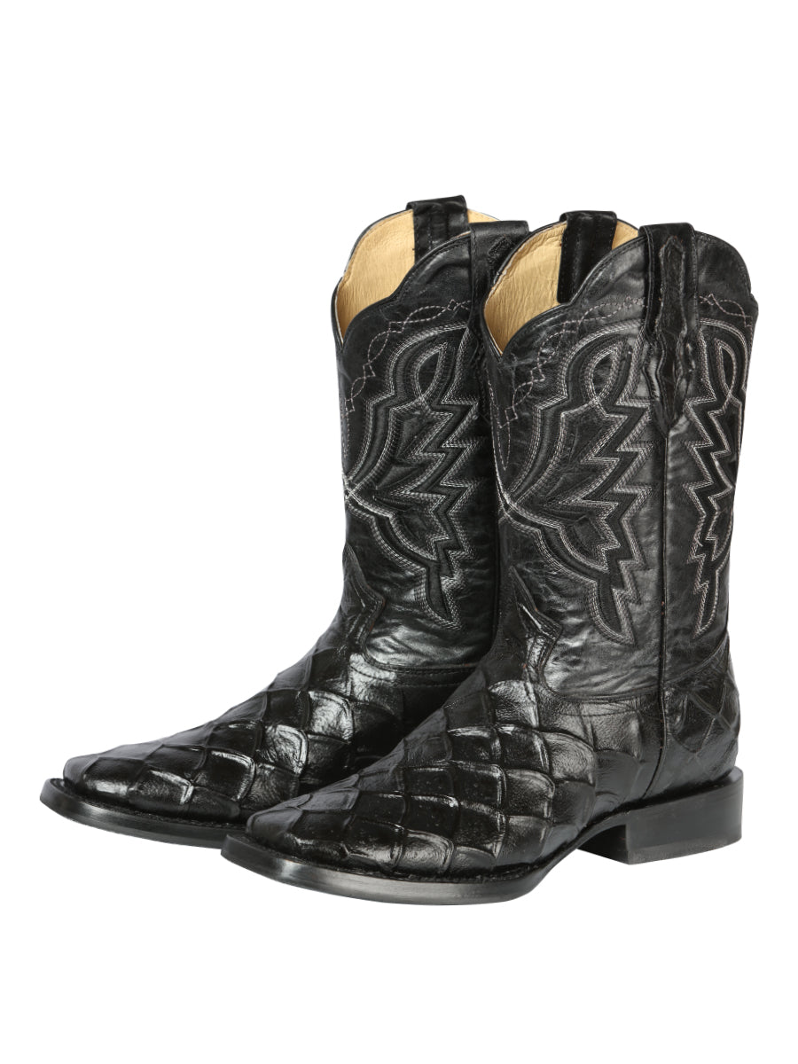 The Rodeo Boot — Pirarucu Print, Black