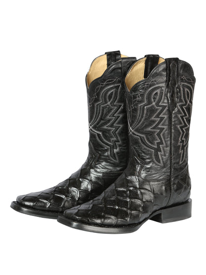 The Rodeo Boot — Pirarucu Print, Black