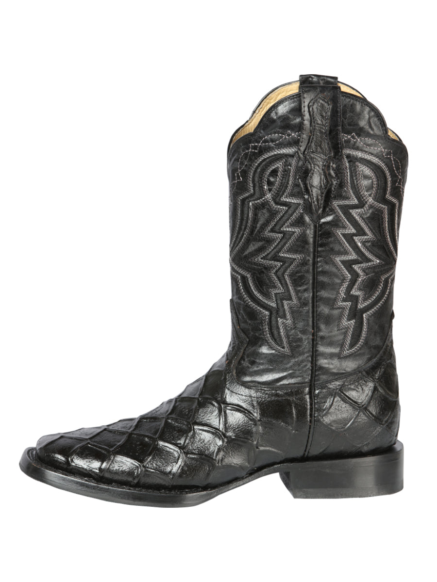 The Rodeo Boot — Pirarucu Print, Black