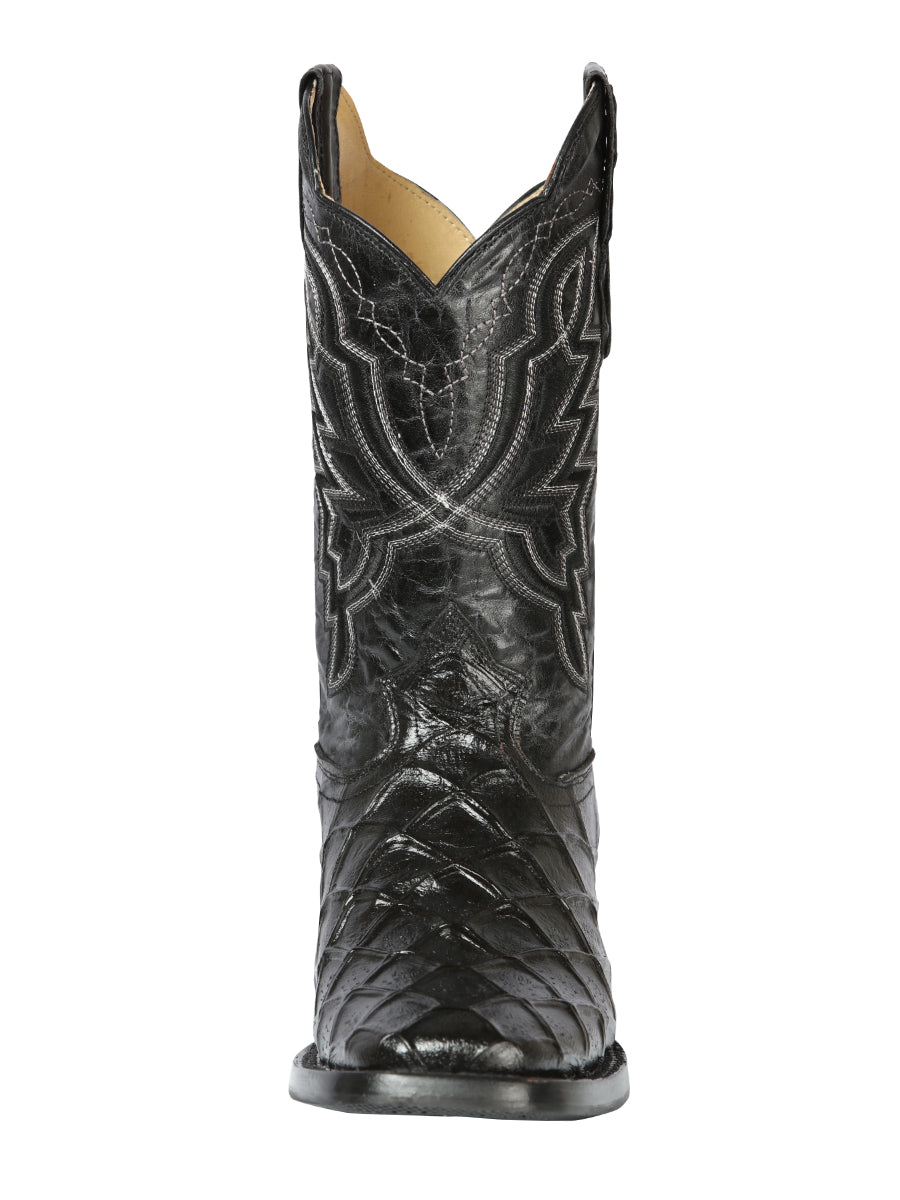The Rodeo Boot — Pirarucu Print, Black