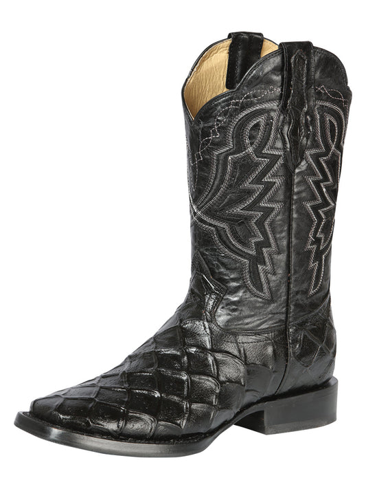 The Rodeo Boot — Pirarucu Print, Black