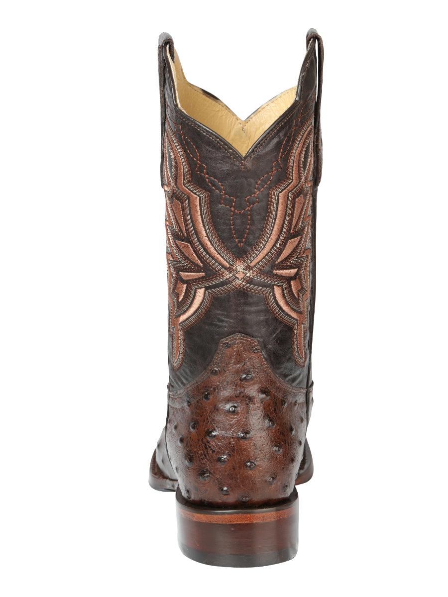 The Rodeo Boot — Brown Ostrich Print (No. 44665)