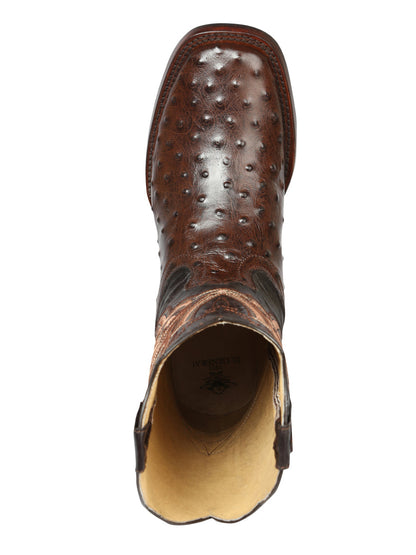 The Rodeo Boot — Brown Ostrich Print (No. 44665)