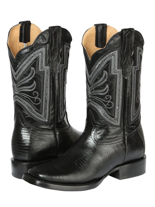 The Rodeo Boot — Black Lizard Print (No. 44666)