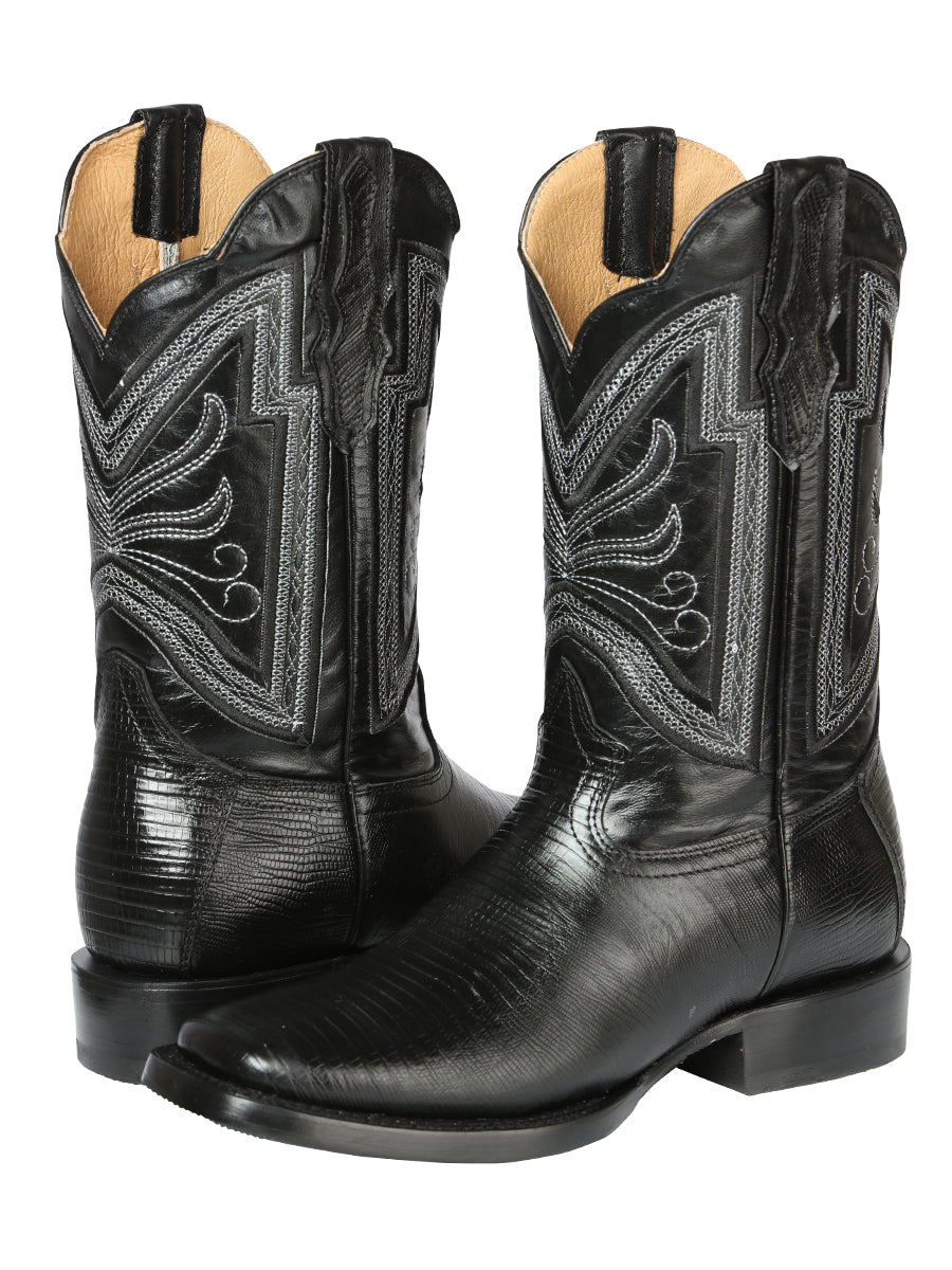 The Rodeo Boot — Black Lizard Print (No. 44666)
