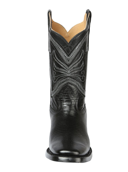 The Rodeo Boot — Black Lizard Print (No. 44666)