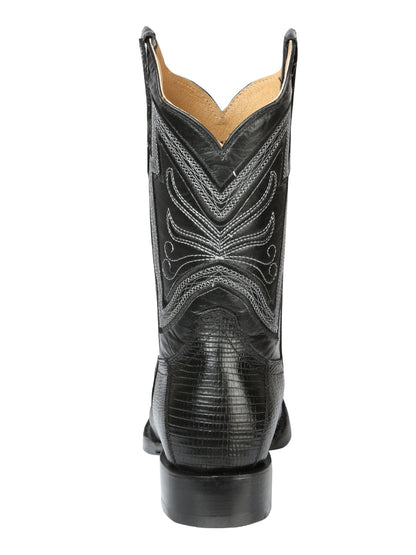 The Rodeo Boot — Black Lizard Print (No. 44666)