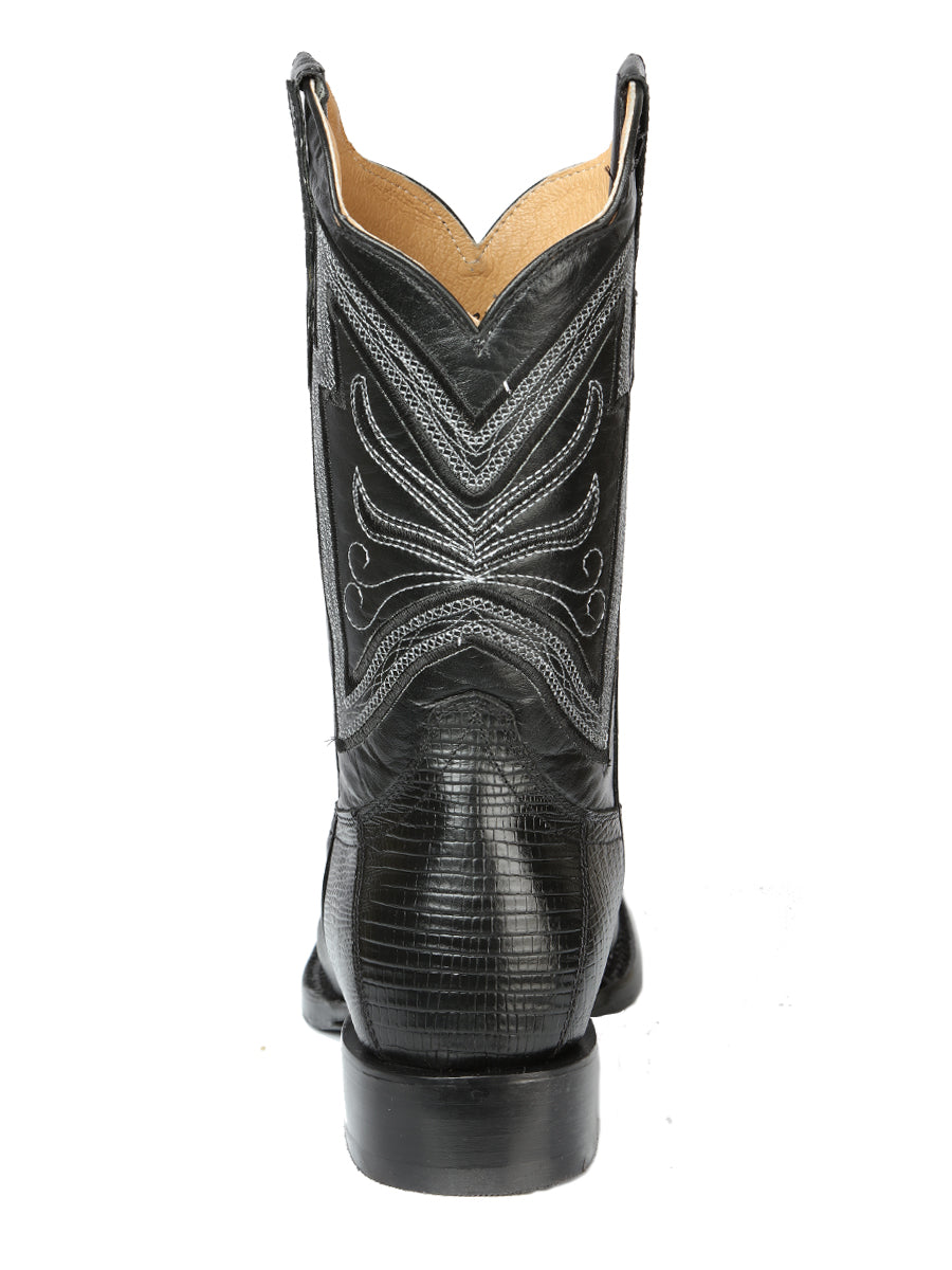 The Rodeo Boot — Black Lizard Print (No. 44666)