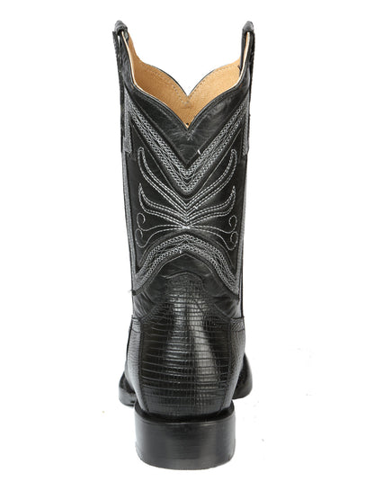 The Rodeo Boot — Black Lizard Print (No. 44666)