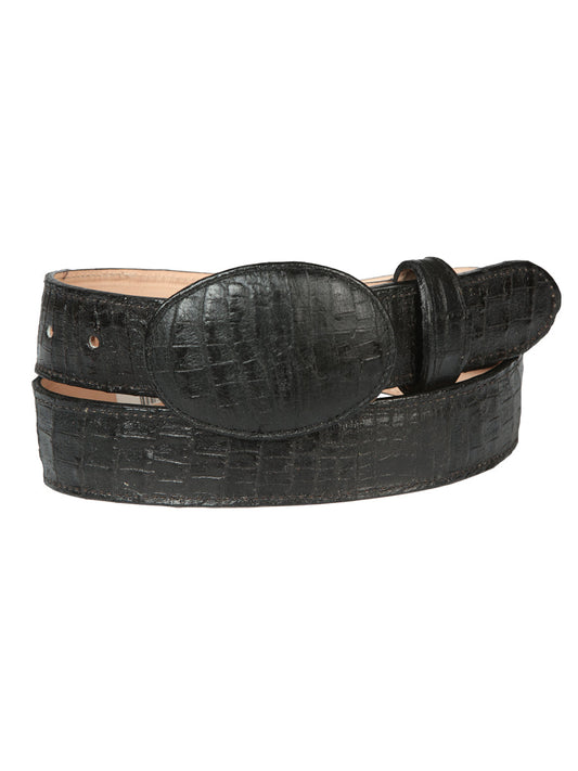The Cowboy Belt — Black Caiman Print (No. 44675)