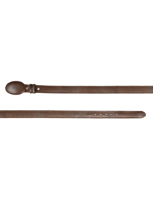 The Cowboy Belt — Brown Lizard Print (No. 44678)