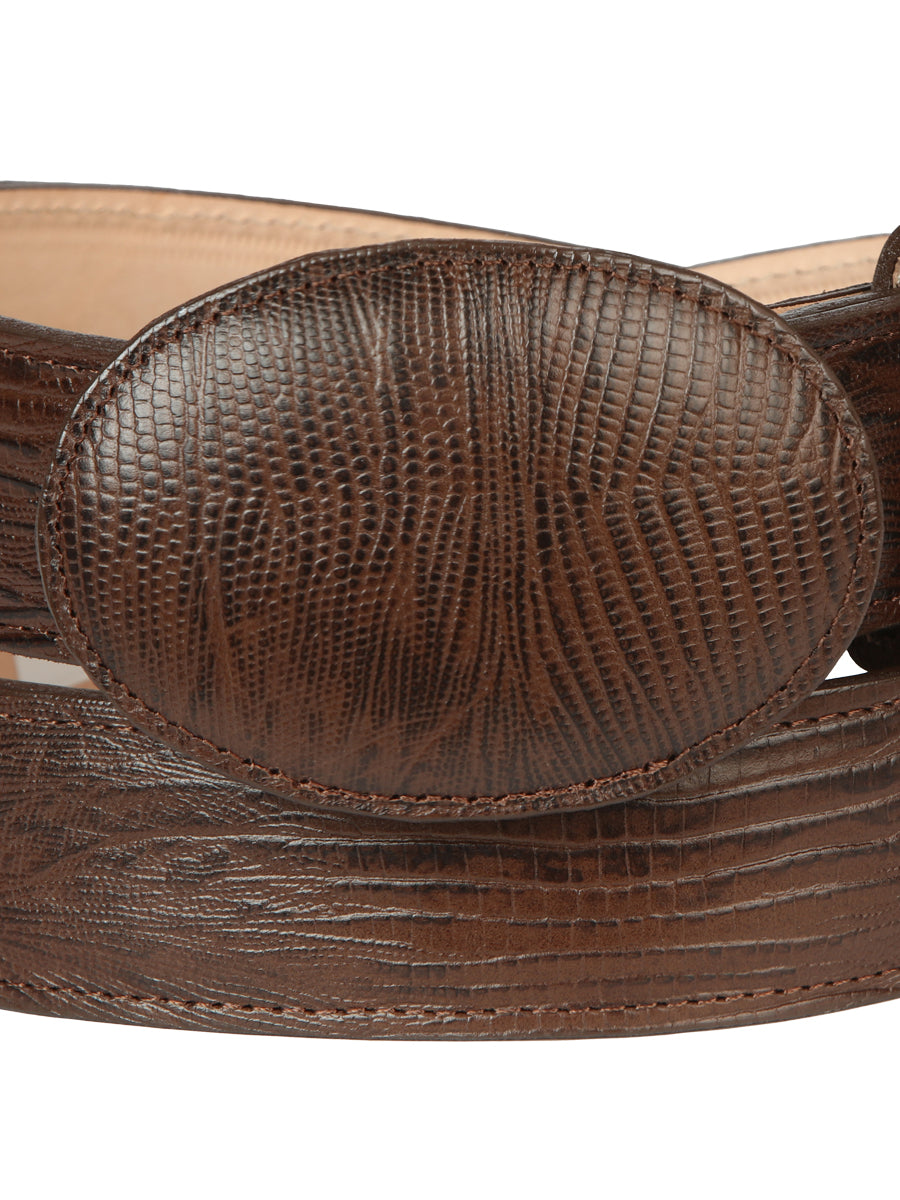 The Cowboy Belt — Brown Lizard Print (No. 44678)