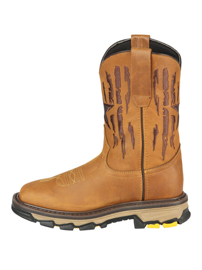 The Square Toe Work Boot — Crazy Honey (No. 44690)