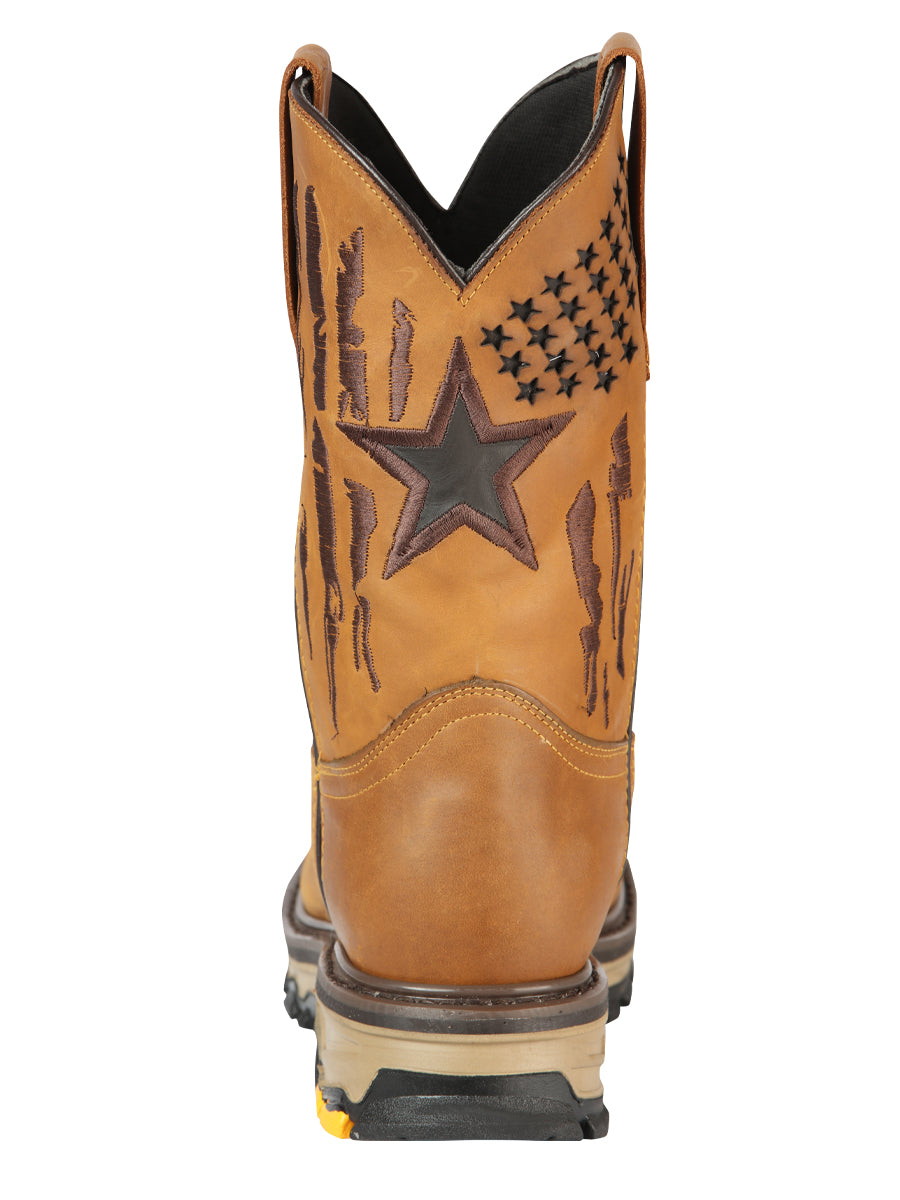 The Square Toe Work Boot — Crazy Honey (No. 44690)