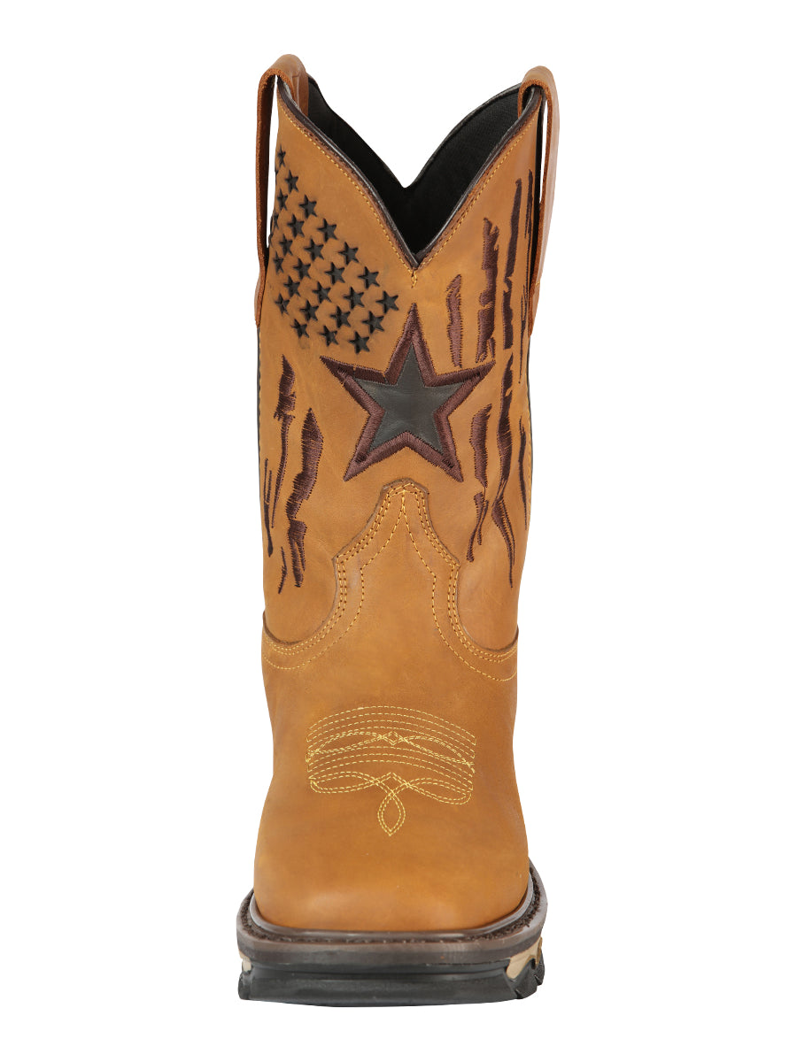 The Square Toe Work Boot — Crazy Honey (No. 44690)