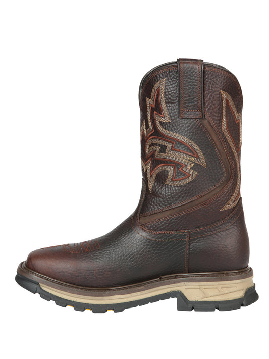 The Square Toe Work Boot — Brown Bull Fight (No. 44692)