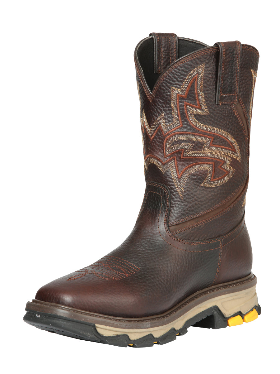 The Square Toe Work Boot — Brown Bull Fight (No. 44692)