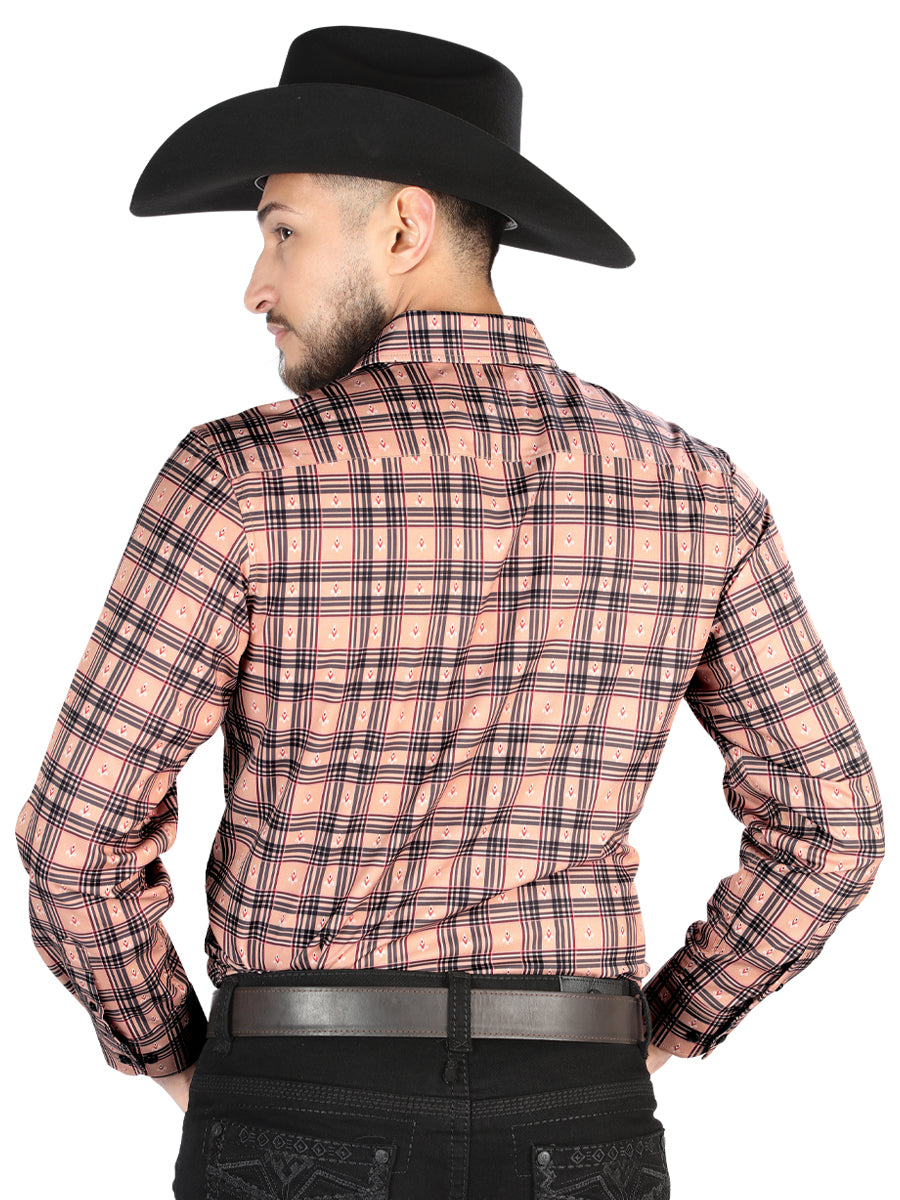 The Everyday Western Shirt — Beige & Black (No. 44697)